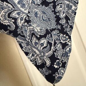 Michael Kors Navy and White Floral Blouse